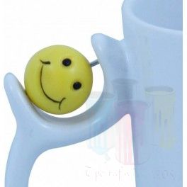 Cana alba Smiley personalizata